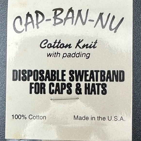 New Cap-Ban-Nu Disposable Sweatband For Caps & Hats Beige Lot of 3 Padded - Picture 3 of 7